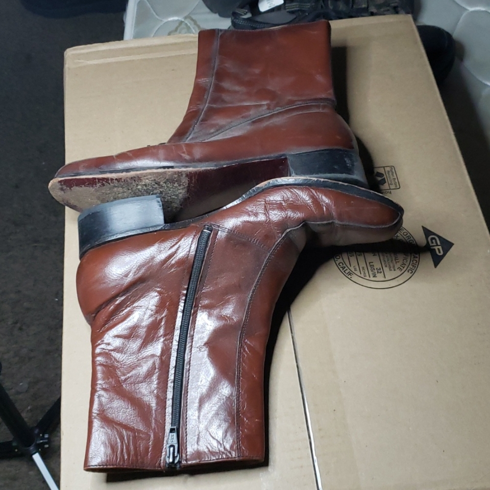 Leather boots